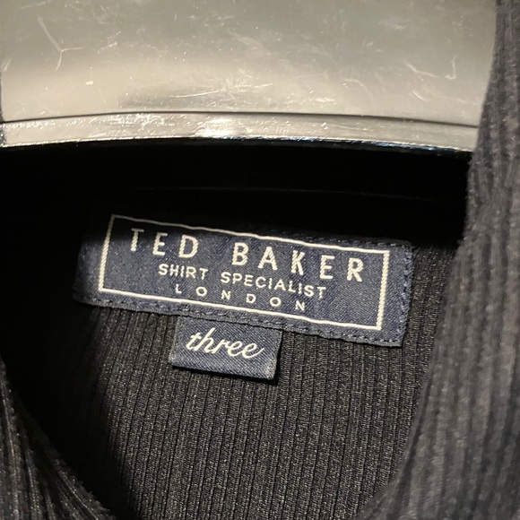 Ted baker Black stretch hazard pinstripe Button-Up Shirt - Picture 2 of 7